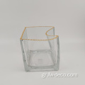 Πράσινο τέντωμα Curved Glass Flower Vase